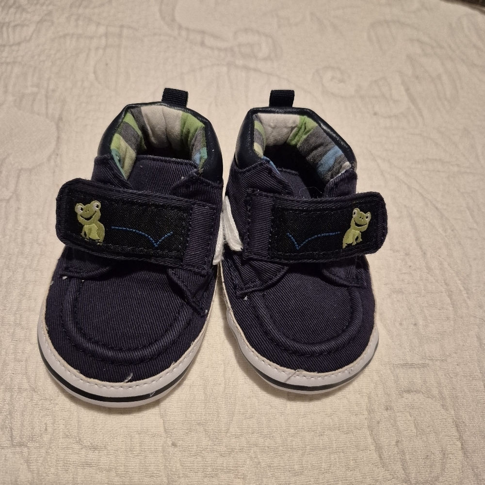 Gymboree Happy Froggy boat crib shoes size 02 VVGUC 2013 line